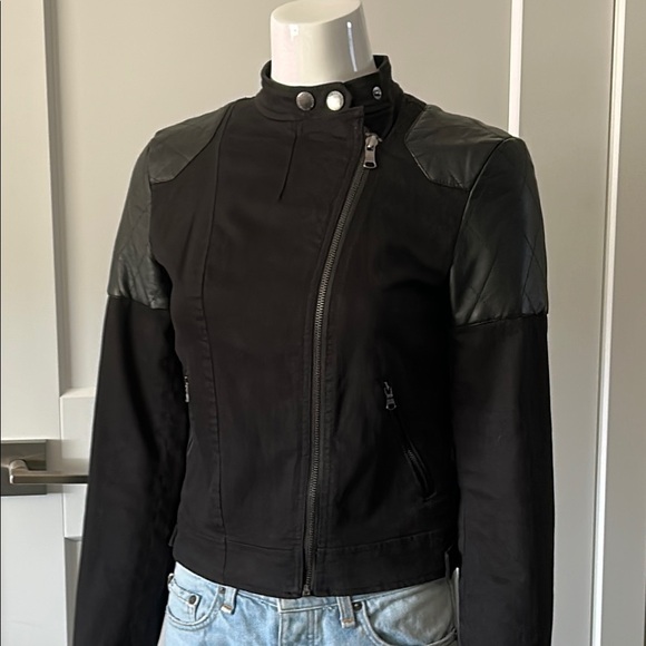 Ralph Lauren Denim & Leather Moto Jacket - Picture 3 of 17